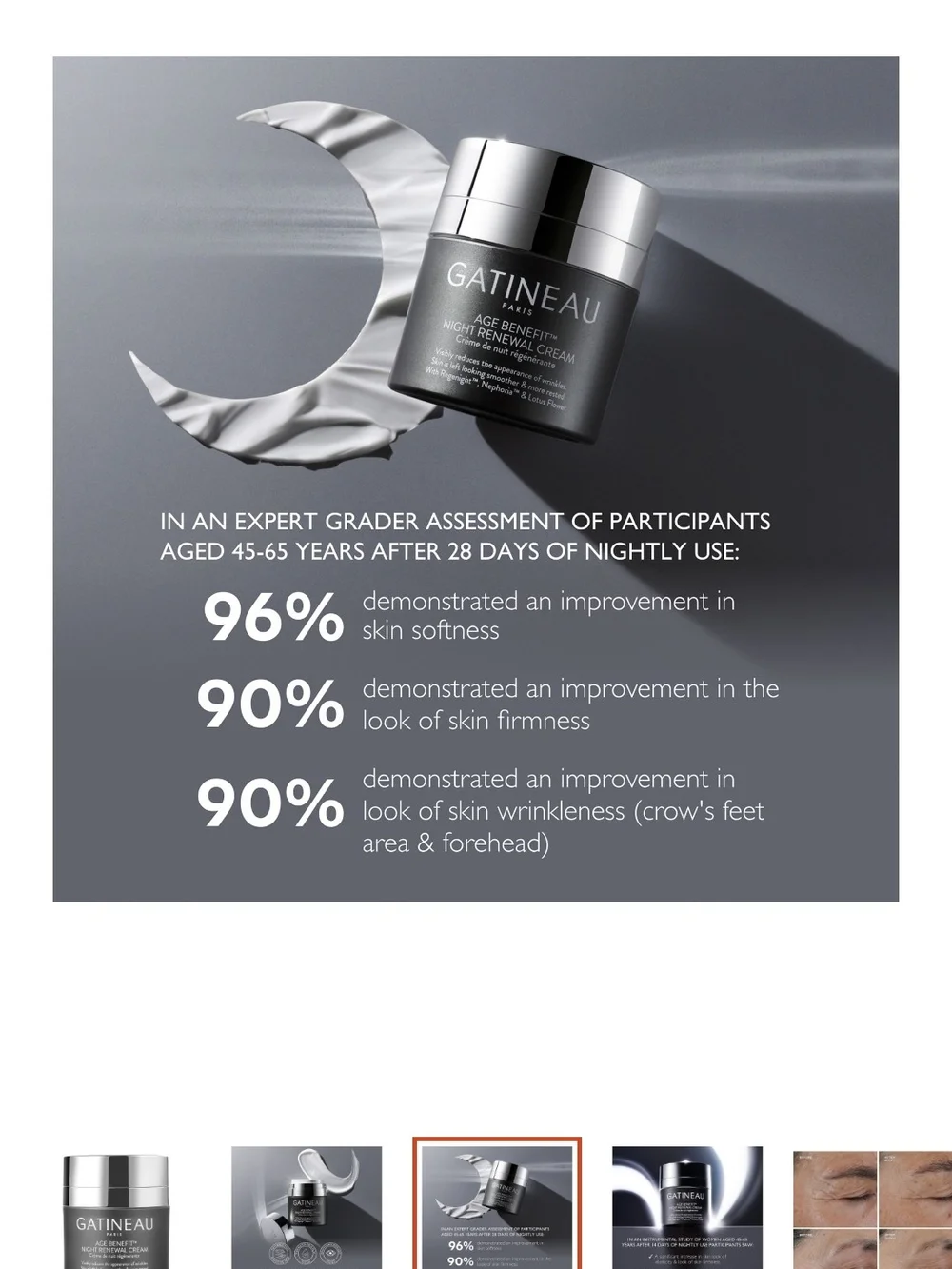 Age Benefit Night Renewal Cream — Charcoal Gray